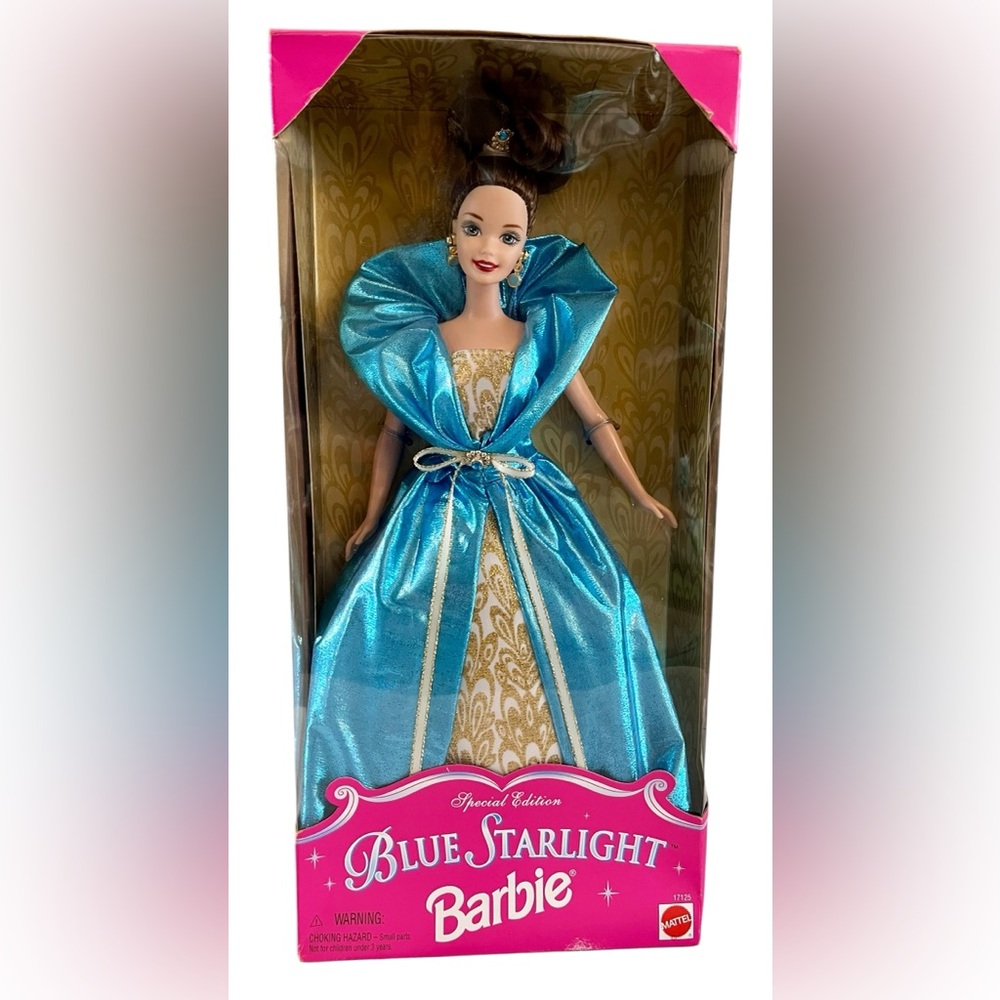 Blue Starlight Barbie Collector Special Edition in Shimmering Teal and Gold Gown